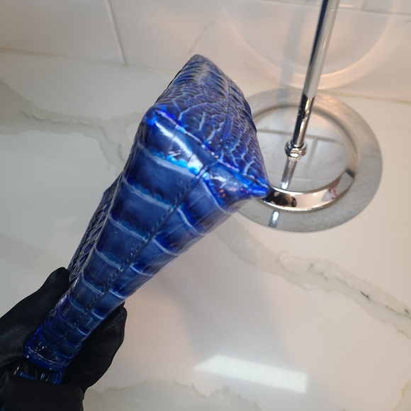 Brahmin Electric Blue Lorelei Restored With Art By A Brahmin Lover - Picture 9 of 11